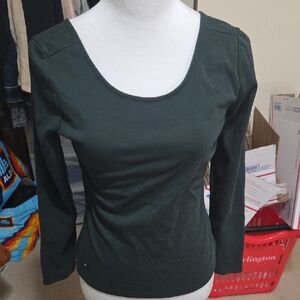 Banana Republic Forest Green Long Sleeve Tee
